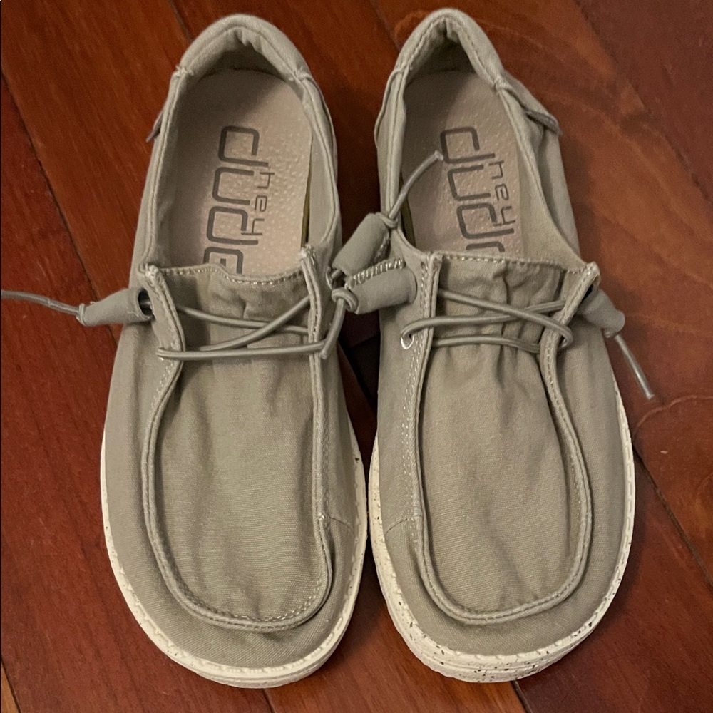 Hey Dude Womens Grey Loafers